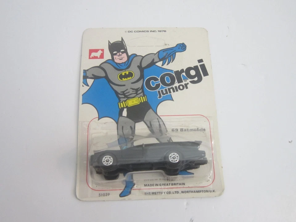 Brand New Unpunched 1976 DC Comics Corgi Juniors Batman's 69 Batmobile SEALED - Image 1 of 4