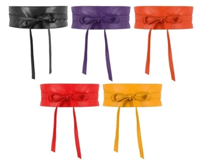 Breiter Damengürtel Aus Pu-Leder Mit Schleifenbund Und Spitze ³ - Bild 1 von 4