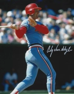 Autographed 8x10 ANDY VAN SLYKE ST LOUIS CARDINALS photo w/Show Ticket - Picture 1 of 1