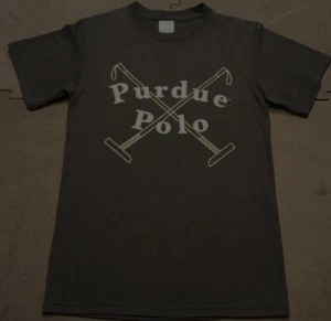 Vtg Unisex Small FOTL Black Purdue University Polo Sports Graphic Horse T Shirt - Picture 1 of 7