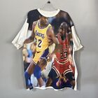 RARE Vintage Michael Jordan Magic Johnson DMZ Lakers Bulls NBA T-Shirt Men’s 2XL