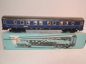 ++ SF 417 H0 Märklin 4029 Internationaler Schlafwagen 4581 CIWL blau Blech - Imagen 1 de 9