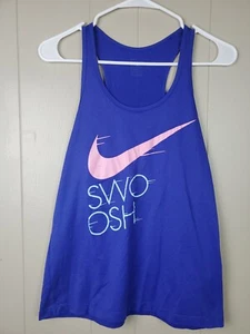 Nike Dri-Fit Womens M Medium Blue Tank Top Workout GUC - Picture 1 of 6