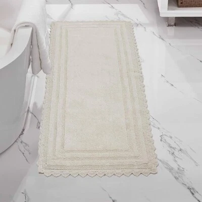 Двусторонний плюшевый коврик-дорожка для ванны Royal Blaze вязаный крючком большой размер 24 дюйма x 60 дюймов - Изображение 1 из 4