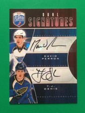 D.PERRON/T.J. OSHIE (ST. LOUIS) 09-10 UD BAP DUAL SIGNATURES AUTOGRAPH S2-PO