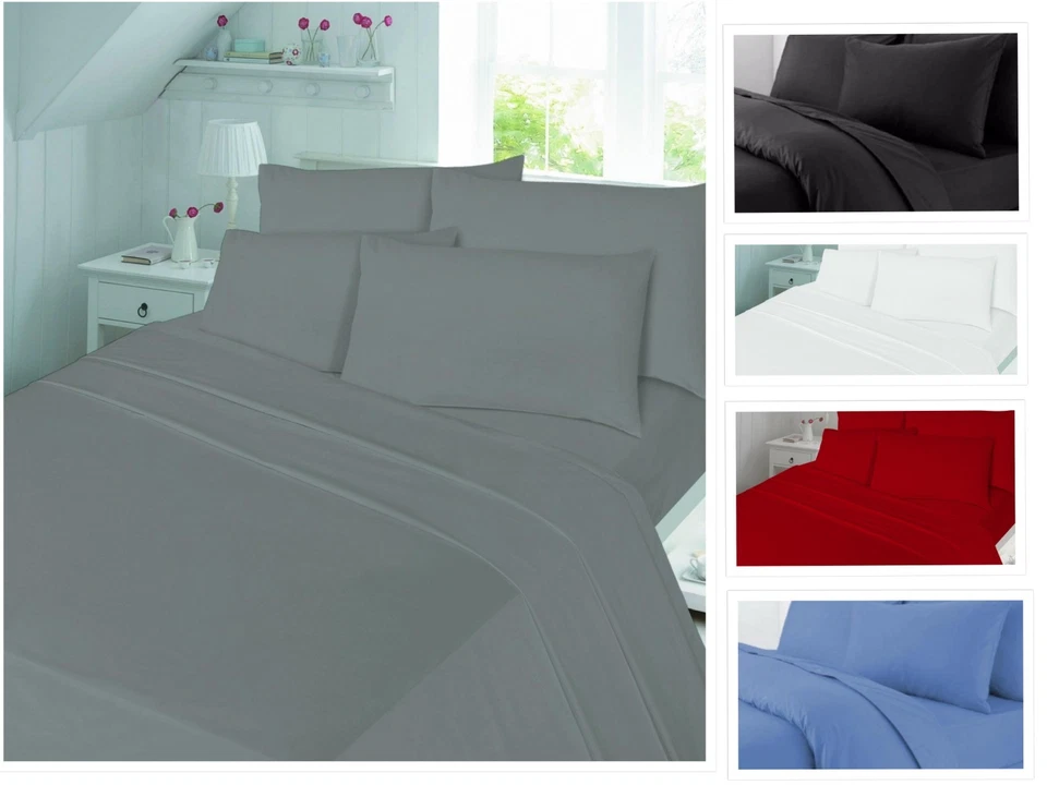 Thermal Flannelette 100% Brushed Cotton Fitted Bed Sheet , Pillow Case All Size