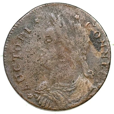 Moneda de cobre colonial Connecticut 1788 16,1-D R-2  Foto 1 de 2