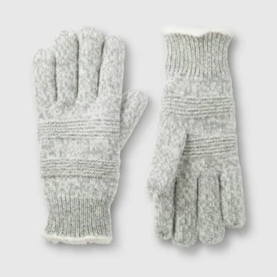 NEW! Isotoner Smartdri Adult Gray Knit Gloves Foto 1 de 4