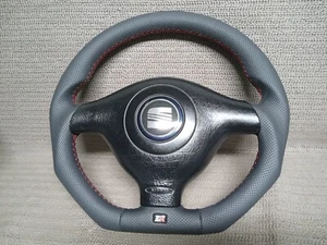 Volante deportivo Seat Leon 1 Cupra MK1 Toledo II 2 ¡Nuevo revestimiento sin cambio!! - Imagen 1 de 2