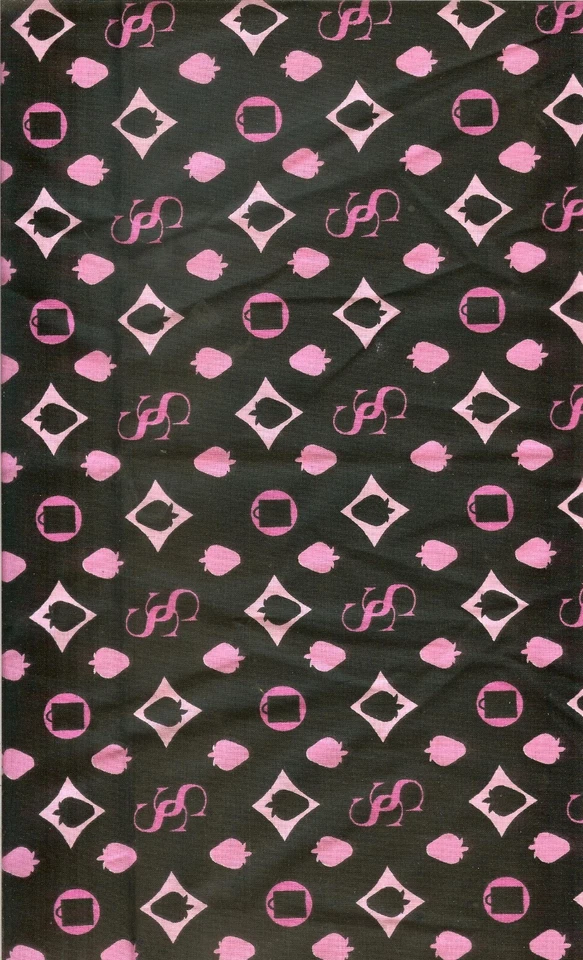 vintage!STRAWBERRY SHORTCAKE/BLACK - 2005 - 24"X45" - .66 YARDS - Image 1 of 1