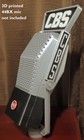 Reproduction CBS Call Letters Mic Flag for RCA 44BX Vintage Microphone 3D print