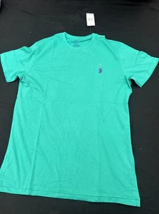 Camiseta Ralph Lauren Adulto 100% Algodón Cuello Redondo Manga Corta Camiseta Mediana Verde, - Imagen 1 de 5