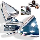 Classic Car Door Mirrors Chrome ABS Light Weight Sport Style Pair Universal Fit