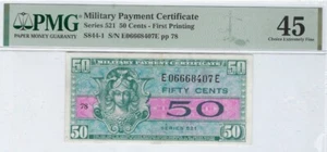 PMG Graded Series 521 50 Cents MPC – Lucky 7 & 8 06668407 MP1 - Picture 1 of 3