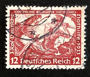 GERMANY 1933-12p STAMP-SIEGFRIED -WAGNER’S OPERAS S-THIRD REICH-Sg DR 518-USED - Picture 1 of 3