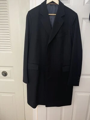 $3900 Gucci Men’s 100% Wool Overcoat Black Size US40 IT50 - Image 1 of 4