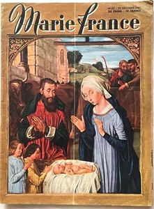 MARIE-FRANCE n°57 du 20 Décembre 1945 revue mode couture femme La Nativité AUTUN - Picture 1 of 4