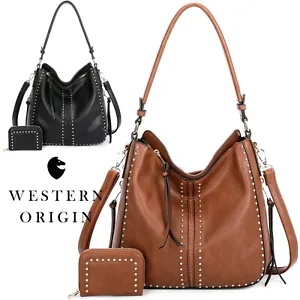 Concealed Carry Hobo Crossbody Purse Leather Shoulder Bag Women Handbag Wallet - Picture 1 of 19