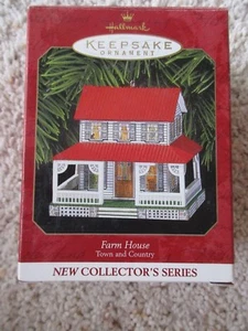 1999 Hallmark Tin Farm House Town and Country Series 1st in series Ornament  - Picture 1 of 1