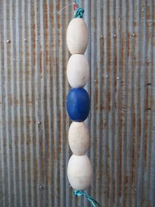 5 Old Fish Net Floats 26 Inches Long Fishing Buoys Bouys Tiki Hut Bar  -(SF124) - Picture 1 of 4