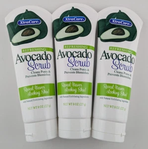3 x XtraCare Refreshing Avocado Scrub Cleans Pores Prevents Blemishes 227g NEW - Picture 1 of 3