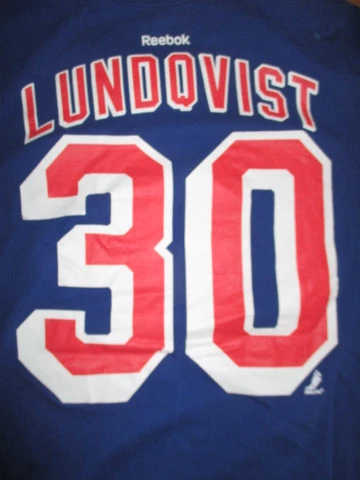 Reebok HENRIK LUNDQVIST No. 30 New York Rangers (2XL) T-Shirt Jersey Cover