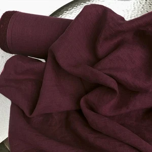 Premium Salmon Pink Linen Fabric by the Yard – Material for Sewing & Crafts - Picture 1 of 59