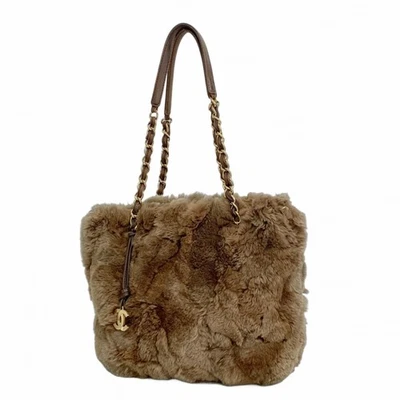 Bolso de hombro Chanel cadena piel marrón champán para mujer GZl1do98 Foto 1 de 4