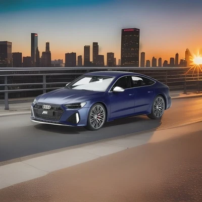 Audi RS7 ( C8 ) ABT Sportline - Matte Blue - 2019 - GT Spirit- 1/18 - GT399 - Image 1 of 4