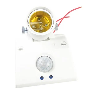 Home E27 Infrared Motion PIR Sensor Automatic LED Light Bulb Holder Switch - Picture 1 of 7