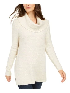 STYLE & COMPANY Womens Embellished Long Sleeve Cowl Neck Sweater - Picture 1 of 4