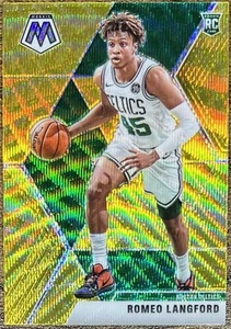 2019 Panini Mosaic Romeo Langford Gold Wave Rookie #233 Boston Celtics - Bild 1 von 2
