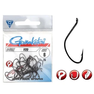 Gamakatsu F22 Ganci mosca neri | 25 pz. | #6 bis #16 gancio singolo affilato - Foto 1 di 7