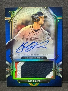 2024 Topps Triple Threads Kyle Tucker Auto Patch Blue /10 Astros Cubs - Picture 1 of 3