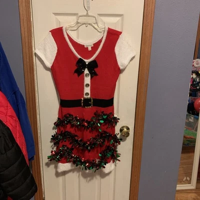 Guirnalda de oropel Santa Mini Vestido Para Mujer Talla GRANDE Vacaciones Navidad Navidad Sra. Foto 1 de 4