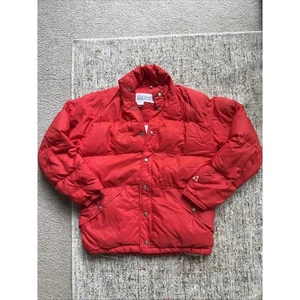 Vintage Gerry Red Quilted Puffer Down Jacket Made in USA 80s 70s Men's Small - Picture 1 of 9