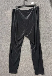 Eileen Fisher Velourshose Damen Größe 1X schwarz Leggings hoher Bund Stretch Samt - Bild 1 von 9