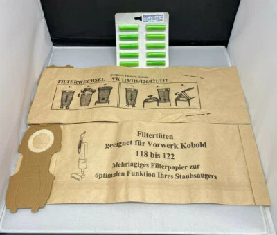 10 Staubsaugerbeutel mit Duftstäbchen geeignet für Vorwerk VK 119, 120,121,122 - Bild 1 von 2