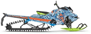 2023+ Ski Doo Gen5 Summit & Freeride D-Blue Graphic Kit Wrap Decals Design - Picture 1 of 2