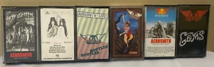 6 AEROSMITH Rock N' Roll (LIVE!, GEMS, NINE LIVES, ETC.,) CASSETTE TAPE BUNDLE - Picture 1 of 5
