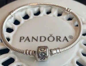 Auténtico Pandora MOMENTOS Serpiente Cadena Pulsera #590702HV - Imagen 1 de 4