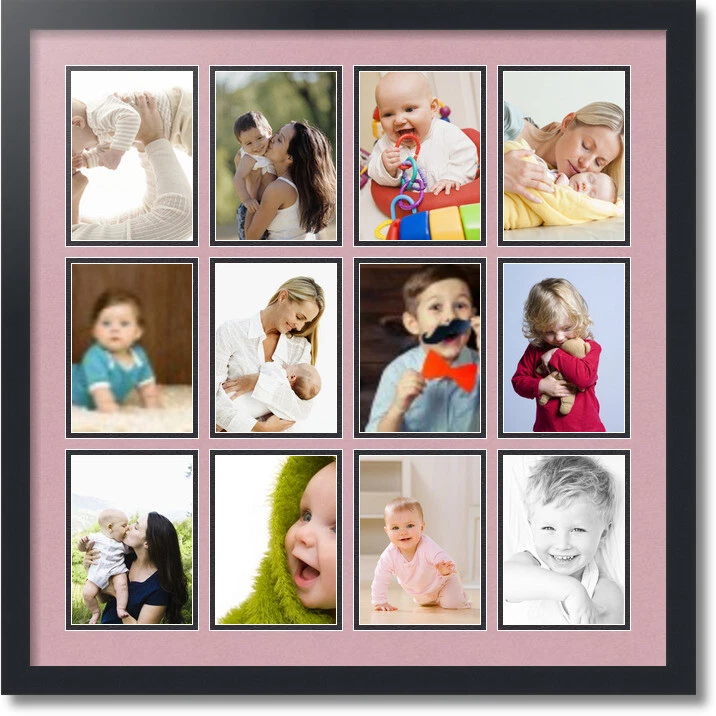 ArtToFrames Collage Mat Marco de Fotos 12 Aberturas de 5x7" en Negro Satinado 229 Foto 1 de 1