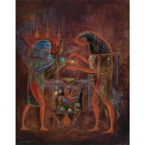 LEONORA CARRINGTON Poster or Rolled Canvas Print "The Ordeal of Owain" - Picture 1 of 1