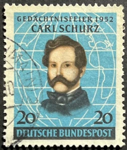Germany, Bundesrepublik Deutschland, Carl Schurz Arrival America, Scott 691 Used - Picture 1 of 2