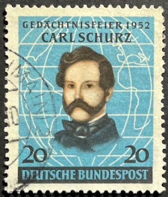 Germany, Bundesrepublik Deutschland, Carl Schurz Arrival America, Scott 691 Used - Image 1 of 2