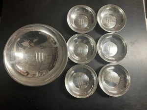 Antique FRANK W SMITH .925 STERLING SILVER 7pc BOWL SET 3603 3022 Not Scrap 870g - Picture 1 of 12
