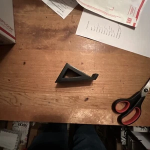 3D Printed Black Desktop Business Card Display Triangle 1.5x4.5x2” Hard Plastic - Picture 1 of 14