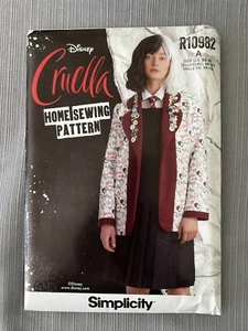 Simplicity Unisex Cruella Costume Uncut Pattern, R10982 A, US Sizes XS-XL - Picture 1 of 2