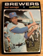 1971 Topps Ted Savage Baseball Card #76 Brewers Outfield Low-Grade O/C