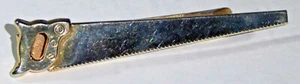 Vintage Saw-Shaped Money or Tie Clip Gold & Silver Tone - Picture 1 of 3